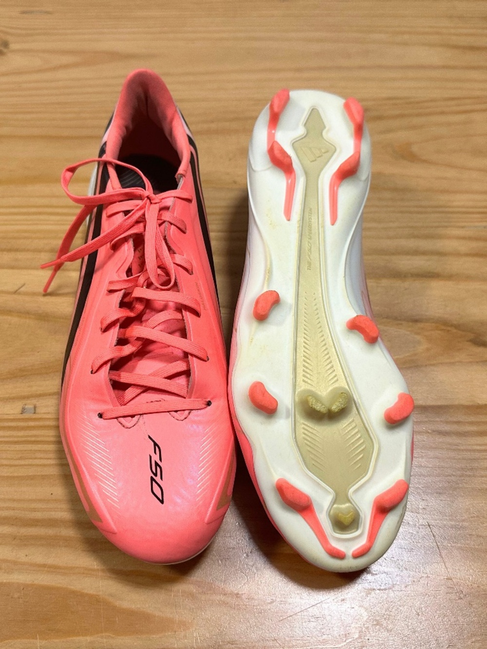 Adidas F50 Hyperfast Soccer Cleats Shoes FIFA 2026 Hot Pink Black & White Size 9 - Picture 3 of 6